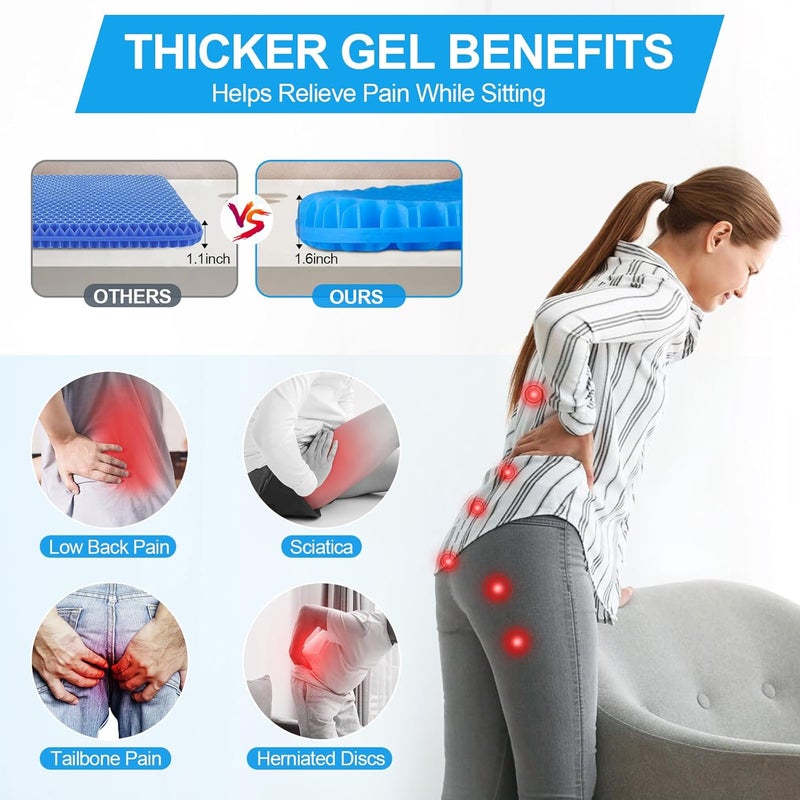 seeykey Anti-Slip Kayak Seat Cushion, Waterproof Thicken Gel Kayak Seat Pad with Non-Slip Cover, Canoe Seat Cushion Kayak Accessories Kayak Canoe Boat Equipment - Image 3